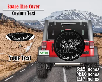 Калъф за резервна гума с фамилното име на поръчка, персонални име, калъф за резервна гума, вашият дизайн, калъф за джанти за Jeep Trailer RV спорт ютилити превозно средство, подарък за