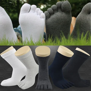 Къси чорапи с пет пръста Унисекс за мъже и жени, удобни чорапи на памучна основа, чорапи с пет пръста, дишащи, модни цветове на почвата