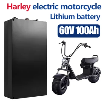 Литиева батерия за электромобиля Harley, водоустойчив батерия 18650 60V 100Ah за двухколесного складного електрически скутер Citycoco, велосипед