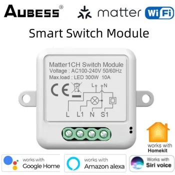 Материята WIFI Smart Switch Модул реле превключвател умен дом HomeKit дистанционно управление работи с Siri Алекса Google Home Zero Fire