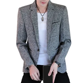 Модерен сако, палто, мъжки яке на една пуговице, Случайни мъжки оборудвана блейзър, дизайн на сако, официално сако, мъжки оборудвана стилен блейзър, сако