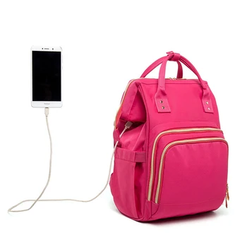 Модни USB Зареждане Водоустойчива Раница За Мама, Бебешки Пелени, Чанта За Количка За Хранене, Голяма Голям Пътна Чанта За Бременни MBG0219