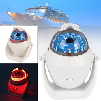 Морски компас с огъня на морето, електронен компас е навигационен с възможност за регулиране на деклинацията на магнитното за кола, кораб