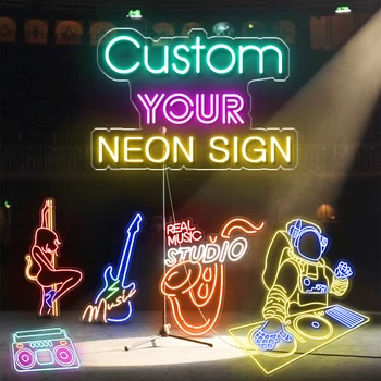 Направи си сам потребителска неонова реклама Частни led буквата светлини Персонализиран дизайн на Бизнес име, лого за сватби, партита, рожден ден Неонова светлинна табела