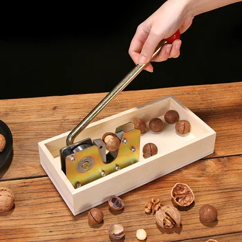 Нов пинсети за щелкунчиков, тежкотоварни ръчен нож за отваряне на макадамия пилинг-машина с здрава метална дръжка за лешници и бадеми