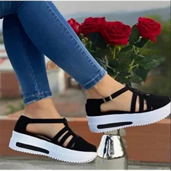 Нови маркови дизайнерски дамски модни сандали с отворени пръсти Удобни спортни сандали, Дамски обувки Sandalias Mujer сандали на танкетке и платформа