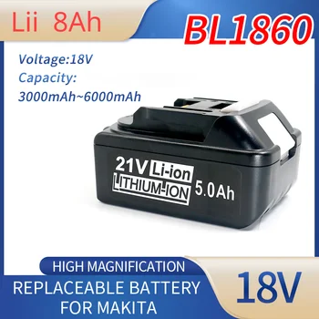 Оригинална литиево-йонна батерия 18V 8 Ah 10Ah Подходящ За Електроинструменти Makita BL2100 BL2180 Бърза Доставка от 1