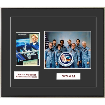 Оригинално 6-инчов аэрокосмическое снимка на германския астронавти, специалист по летателна на STS-61, Ернст Мессершмида с подпис, получено по пощата от