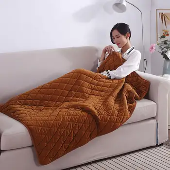Преносимо електрическо нагревательное одеяло с автоматично синхронизиране, моющееся, зареждане чрез USB, зимни нагревательная шал, аксесоари за нагряване на дома, на топло мат