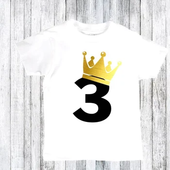 Принц Тематичен момче, 2-ра, 3-та, 4-та, 5-та, тениска за момчета, детски дрехи, номер 2-9, украса за парти по случай рожден ден, риза, подарък