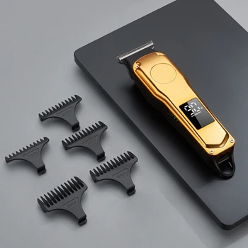 Професионален фризьорски машина за подстригване на коса, акумулаторна електрическа машина за рязане, машинка за оформяне на брада, самобръсначка за мъже, нож
