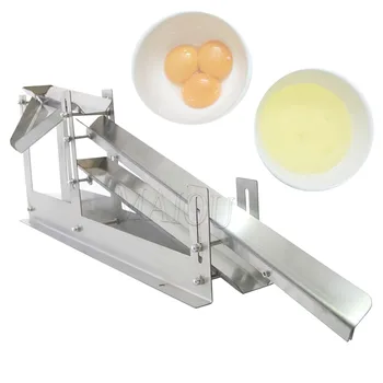 Разделител яйчен протеин Отделяне на белтъка от неръждаема стомана, сепаратор за отстраняване на яйчен жълтък с дълга дръжка, кухненски инструмент