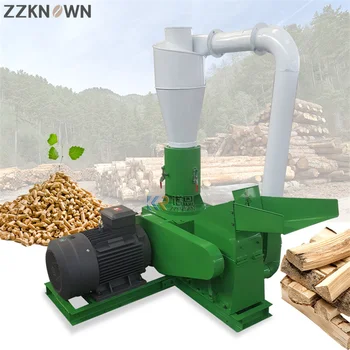 Селскостопанска машина за пресоване на дървесина от биомаса Електрическа комбинирана молотковая мелница за раздробяване на слама, царевични стъбла производител на дървесни пелети