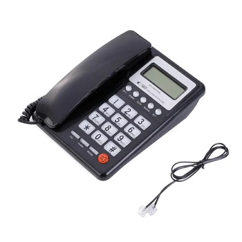 Стационарен телефон с LCD екран, жични и домашни телефони, бързо набиране на обаждащия се