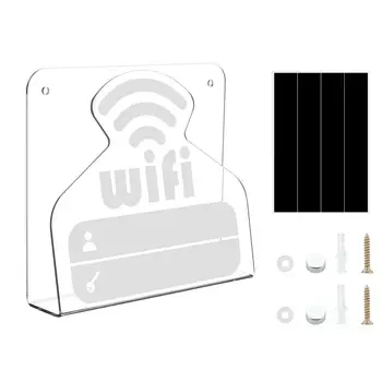 Табела с парола за WiFi за дома Акрилна плоча с парола за Wifi за дома, монтируемая на стената, преносим Многофункционална маса