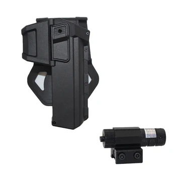 Тактически кобур за пистолет Глок 17 с мини лазерен мерник в една червена точка за пушки, пушки, пистолетного изстрел, аксесоари за еърсофт оръжия, лов