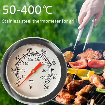 Термометри за барбекю, пушач от неръждаема стомана, скара, датчик за температура, сонда за готвене, 50-400 градуса по Целзий, кухненски принадлежности