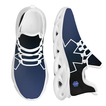 Удобни маратонки дантела с 3D принтом, женски леки маратонки на равна подметка, модни обувки за ходене, Обувки 2022, обичай снимка / лого