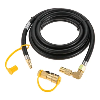 Удължителен кабел маркуч за подаване на пропанового газ с дължина 12 метра с быстроразъемным запорным капак 1/4 