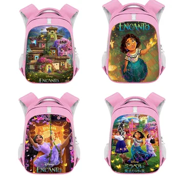 Училищна чанта Encanto Magic Family за момичета, розова раница, икона, канцеларски материали за лаптоп, чанта за пътуване, раница за учениците, подаръчни аксесоари