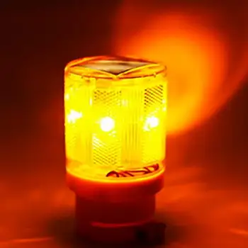 Челночный Кораб На Слънчеви Батерии LED Пътен Стробоскоп Предупредителни Светлини Трептене Фар на Пътен Знак Лампа Строителни Марки Светло-Жълт Червена Светлина