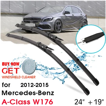Чистачки на Предното стъкло на Предното стъкло на превозното средство Гума Силикон За Mercedes-Benz A-Class W176 2012-2015 LHD/RHD 24 