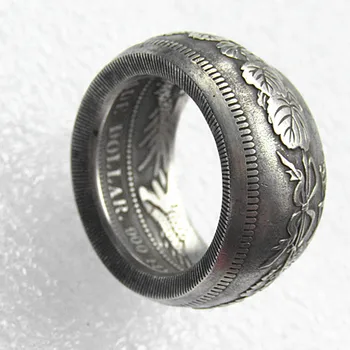 Япония Мейджи 7-годишна репродукция Монета и пръстен от медно-никелевого сплав ръчно изработени в размери 8-16